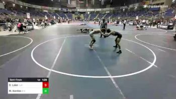 123 lbs Semifinal - Dane Lake, Flathead Valley WC vs Madden Kontos, GI Grappler