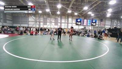 62 kg Cons. Sub-quarters - Shayna Ward, Wan-Tu-Wazuri Oakland Youth Wrestling Club vs Madeline Barton, Hawks Wrestling Club