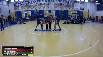 132 Blue Quarterfinal - Kai Benedetti, Wellington Community Hs vs Victor Claudio, Lake Brantley Hs