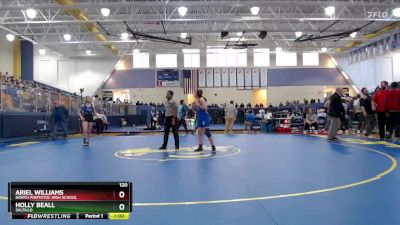 120 lbs 5th Place Match - Holly Beall, Saltillo vs Ariel Williams, North Pontotoc High School