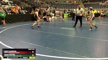 90 lbs Quarterfinal - Cruz Gannon, Sebolt Wrestling Academy vs Noah Boyer, Nebraska City Wrestling Club