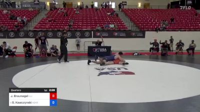 97 kg Quarters - Joey Braunagel, Illinois Regional Training Center/Illini WC vs Ben Kawczynski, Askren Wrestling Academy