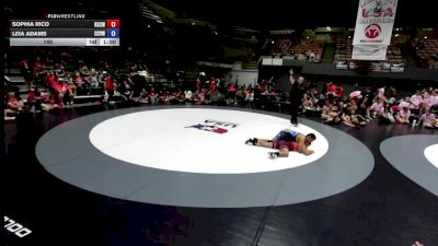 140 lbs Sophia Rico, KCWA - Kern County Wrestling Association vs Leia Adams, CVWA - Central Valley Wrestling Association