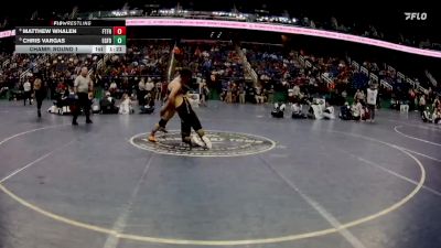 3A 190 lbs Champ. Round 1 - Chris Vargas, Eastern Guilford vs Matthew Whalen, Fred T. Foard High School