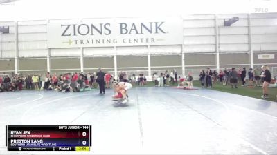144 lbs Cons. Round 1 - Ryan Jex, Champions Wrestling Club vs Preston Lang, Southern Utah Elite Wrestling