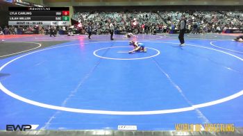 55 lbs Round Of 16 - Lyla Carling, Unaffiliated vs Lilah Miller, Rancho Bernardo Wrestling Club (RBWC)