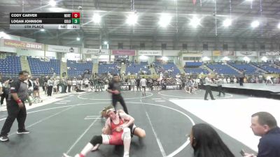 155 lbs 5th Place - Cody Carver, North Fork Miners vs Logan Johnson, Colorado Top Team
