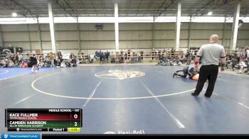 147 lbs Semifinal - Kace Fullmer, Teton Middle School vs Camden Harrison, All In Wrestling Academy