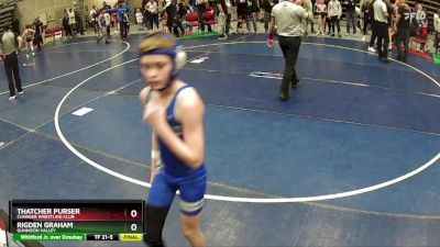 81-87 lbs Champ. Round 2 - Rigden Graham, Gunnison Valley vs Thatcher Purser, Charger Wrestling Club