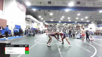 182 lbs Cons. Round 3 - George Lewis, West Valley (Hemet) vs Jacob Follero, Tesoro