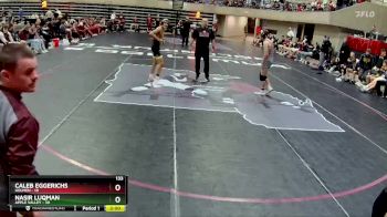 133 lbs Round 1 (4 Team) - Caleb Eggerichs, Holmen vs Nasir Luqman, Apple Valley