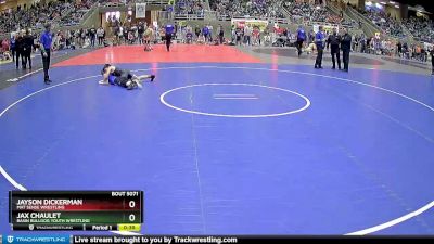 98 lbs Champ. Round 1 - Jayson Dickerman, Mat Sense Wrestling vs Jax Chaulet, Basin Bulldog Youth Wrestling