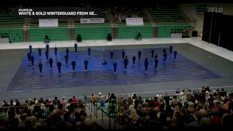White & Gold Winterguard from Ge… "Atlanta GA" at 2026 WGI Guard Buford Regional+