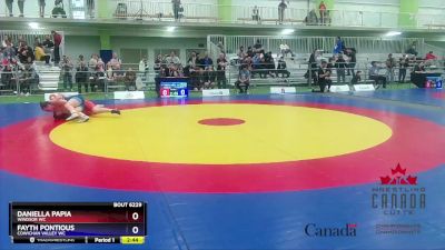 exhibition-80 lbs Round 1 - Daniella Papia, Windsor WC vs Fayth Pontious, Cowichan Valley WC