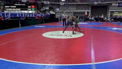 7A 215 lbs Cons. Round 3 - Jayden Milledge, Carver Montgomery HS vs Early Young, Davidson HS