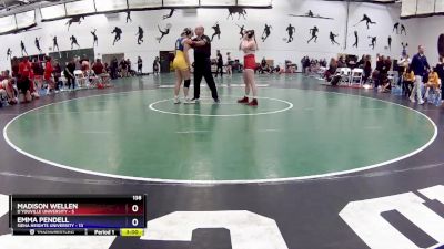 138 lbs Round 5 (16 Team) - Madison Wellen, D`Youville University vs Emma Pendell, Siena Heights University