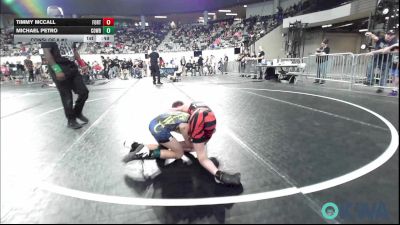 61 lbs Consi Of 8 #2 - Timmy McCall, Fort Gibson Youth Wrestling vs Michael Petro, Cowboy Wrestling Club