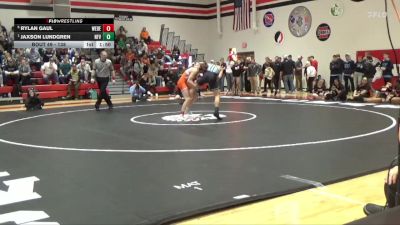 138 lbs Semifinal - Jaxson Lundgren, North Fayette Valley vs Rylan Gaul, West Delaware, Manchester