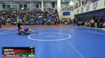 190 lbs Cons. Round 4 - Luke Walz, DEFIANCE vs Ethan Kohli, BLUFFTON