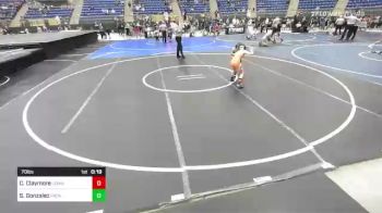 70 lbs Consi Of 4 - Charlie Claymore, Lemmon Youth Wrestling vs Sonny Gonzalez, PackEmOut