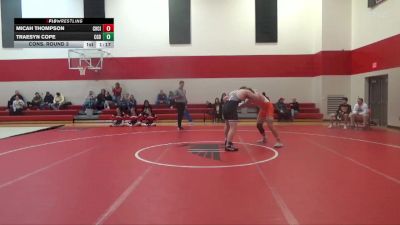 215 lbs Cons. Round 3 - Micah Thompson, Charles City vs Traesyn Cope, Clarion-Goldfield-Dows