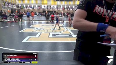 74 lbs Cons. Semi - Oliver Gliem, Iowa vs Ryker Norman, Ubasa Wrestling Academy