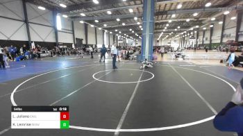 54 lbs Consolation - Leo Juliano, Eagle Point Youth vs Keanu Lemrise, Redwood WC