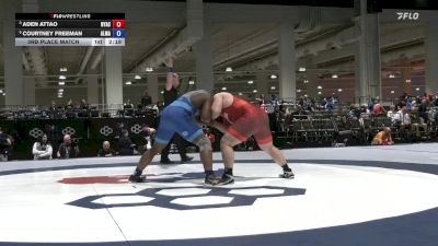 130 lbs 3rd Place Match - Aden Attao, NYAC vs Courtney Freeman, All-Marine