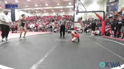 95 lbs Rr Rnd 1 - Jaycee Wardlow, Ponca City LadyCat Wrestling vs Elissa Cruz, Sisters On The Mat Pink