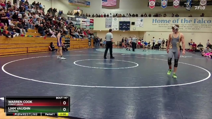 Vaughn R. Cook 138 lbs Semifinal - Warren Cook, Forest Grove vs Liam Vaughn, Newberg