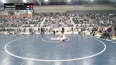 120 lbs Champ. Round 1 - Araxi Crew, Punisher Wrestling Company vs Jennifer Tian, Cheney Blackhawk Wrestling Club