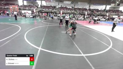 98 lbs Quarterfinal - Hadley Stokes, Pikes Peak Warriors vs Jasmine Brewer, Woodland Park Jr WC