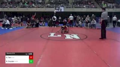 58 lbs Round Of 16 - Gable Tan, Aldie, VA vs Bradley Snyder, Knoxville, MD