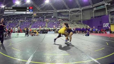 207 lbs Placement (4 Team) - Zoe Adam, Sioux Falls vs Jamie Shapton, West Liberty