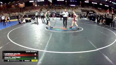 115 lbs Champ. Round 2 - Cameron Galvin, Freedom Orlando vs Stacey Martinez, LINCOLN WRESTLING