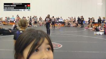 85 lbs Round 7 (10 Team) - Aria Bushaw, Team Palmetto vs Mikaela Brown, MF Angels