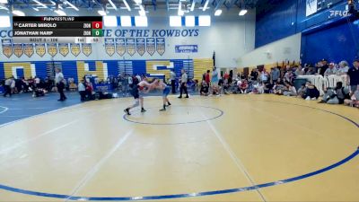 106 lbs Cons. Round 4 - Jonathan Harp, Black Creek Wrestling Club vs Carter Mirolo, Team Miron