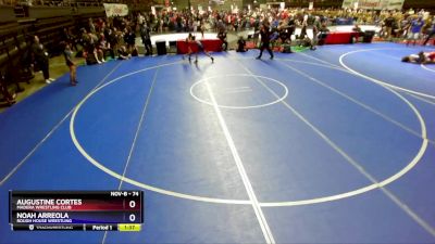 74 lbs Cons. Round 2 - Augustine Cortes, Madera Wrestling Club vs Noah Arreola, Rough House Wrestling