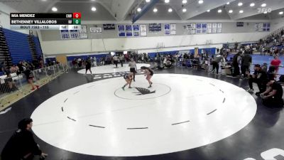 115 lbs Cons. Round 3 - Bethenney Villalobos, PREMIER WRESTLING vs Mia Mendez, Chino Hills WC
