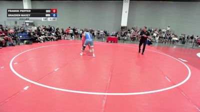 215 lbs Frankie Pieffer, Ohio Scarlet FS vs Braeden Maxey, Minnesota Blue