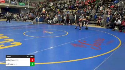 94 lbs Consi Of 8 #2 - John LoFaso, Brecksville vs Julius Poole, PA Mat Assassins