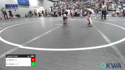 67 lbs Quarterfinal - Caeden Davis, Shelton Wrestling Academy vs Kingdyn Carter, Choctaw Ironman Youth Wrestling