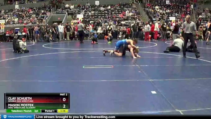 140 lbs Cons. Round 1 - Clay Schueth, Double Dog Wrestling vs Mason ...