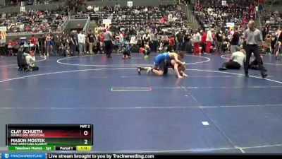 140 lbs Cons. Round 1 - Clay Schueth, Double Dog Wrestling vs Mason Mostek, MWC Wrestling Academy