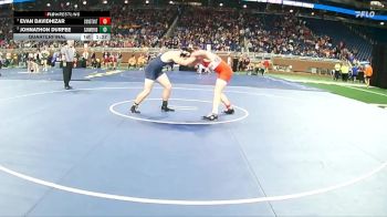 D3-215 lbs Quarterfinal - Johnathon Durfee, Meridian Early College HS vs Evan Davidhizar, Constantine