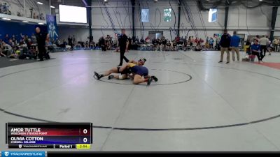 143 lbs Semifinal - Amor Tuttle, Wisconsin Stevens Point vs Olivia Cotton, Cornell College