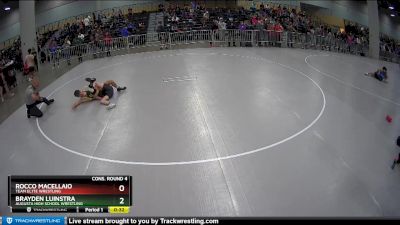 106 lbs Cons. Round 4 - Rocco Macellaio, Team El1te Wrestling vs Brayden Luinstra, Augusta High School Wrestling