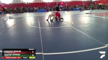 215 lbs Round 5 (10 Team) - Augustus Winkler, Glenbard East vs Tryston Johnson, Waukon