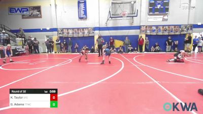 52 lbs Round Of 32 - KJ Taylor, Owasso Takedown Club vs Graham Adams, Team Tulsa Wrestling Club