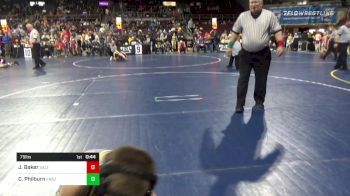 75 lbs Semifinal - Jacob Baker, Saltsburg vs Chase Philburn, Frazier